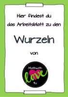 Vorschau - Arbeitsblätter - Wurzeln - Deckblatt