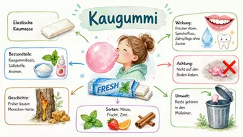 Vorschau - Arbeitsblätter - Arbeitsblatt "Kaugummi" + Onlineübung & MP3 + Infografik - Seite 1