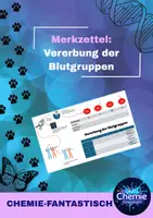 Vorschau - Arbeitsblätter - Merkzettel: Vererbung der Blutgruppen - Deckblatt