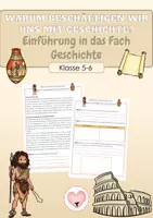 Vorschau - Arbeitsblätter - Einführung in das Fach Geschichte - Deckblatt