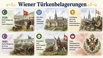 Vorschau - Arbeitsblätter - AB mit Fragen zum Thema "Wiener Türkenbelagerungen" + Lösungsblatt + Infografik - Seite 1