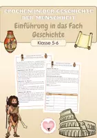 Vorschau - Arbeitsblätter - Einführung in das Fach Geschichte - Deckblatt