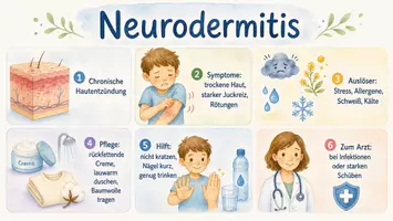 Vorschau - Arbeitsblätter - Lernposter + AB mit Fragen zum Thema "Neurodermitis" + Lösungsblatt + Mindmap + Infografik - Seite 2