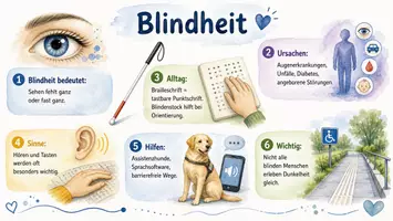 Vorschau - Arbeitsblätter - Lernposter + Arbeitsblätter zum Thema "Blindheit" + Lösung & MP3 + Mindmap + Infografik - Seite 2