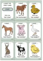 Vorschau - Bildkarten - FARM ANIMALS - I Have... Who Has...? - Seite 1