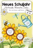 Vorschau - Mal- und Bastelvorlagen - Neues Schuljahr: Wünsche/Ziele nach den Sommerferien (Kl.2-4) - Deckblatt