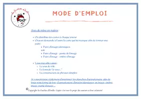 Aperçu - Feuilles d'exercices - Mémory et Loto 'Partie d'un Tout" les petits mots "du" et "de la" - Page 3