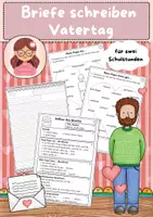 Vorschau - Arbeitsblätter - Brief schreiben Vatertag, ab Klasse 2 - Deckblatt