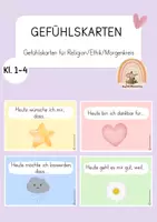 Vorschau - Fördermaterial/Inklusion - Anfangsritual für Religion / Ethik Gefühlskarten - Deckblatt