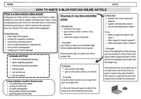Vorschau - Merkblätter - How to write a blog post/an online article - Merkblatt (ZP10 geeignet) - Seite 1