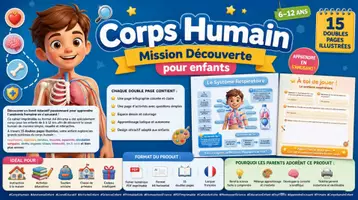 Aperçu - Apprentissages en autonomie - Anatomie Humaine : livre + activités pour enfants - Page de couverture