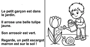 Aperçu - Matériel pour travaux manuels / dessin - Lecture je lis et colorie printemps-été - Page 3