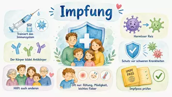 Vorschau - Arbeitsblätter - Arbeitsblatt "Impfung" + Onlineübung & MP3 + Infografik - Seite 1