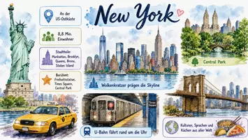 Vorschau - Arbeitsblätter - Lernposter + Arbeitsblätter zum Thema "New York" + Lösung & MP3 + Mindmap + Infografik - Seite 2