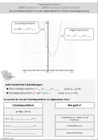 Vorschau - Arbeitsblätter - Scheitelpunktform - Allgemeine Form - Seite 1