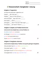 Vorschau - Arbeitsblätter - Lernzielkontrolle Satzglieder Klasse 3/4 - Seite 3
