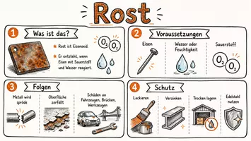 Vorschau - Arbeitsblätter - Lernposter + AB mit Fragen zum Thema "Rost" + Lösungsblatt + Mindmap + Infografik - Seite 2