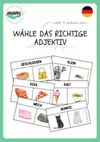 Vorschau - Fördermaterial/Inklusion - WÄHLE DAS RICHTIGE ADJEKTIV - Deckblatt
