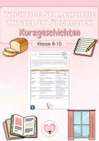 Vorschau - Arbeitsblätter - Kurzgeschichten - Deckblatt