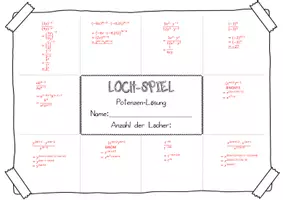 Vorschau - Arbeitsblätter - Lochspiel Potenzen - Seite 2
