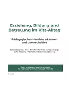 Vorschau - Arbeitsblätter - Pädagogisches Handeln verstehen – Erziehung, Bildung & Betreuung im Kita-Alltag - Deckblatt