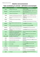 Vorschau - Fördermaterial/Inklusion - Wheather and Environment - Topic Vocabulary and Phrasal Verbs - Deckblatt