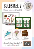 Vorschau - Präsentationen/Tafelbilder - Buchstabeneinführung V v - Bildwortkarten und Tafelbilder - Deckblatt