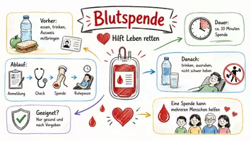 Vorschau - Arbeitsblätter - Lernposter + AB mit Fragen zum Thema "Blutspende" + Lösungsblatt + Mindmap + Infografik - Seite 2