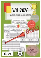 Vorschau - Arbeitsblätter - Fußball WM 2026 - Daten und Diagramme (Kl. 3 und 4) - Deckblatt
