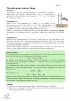 Vorschau - Arbeitsblätter - Titration starke Säure - Deckblatt