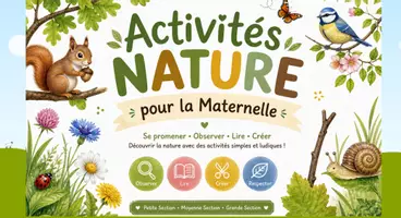 Aperçu - Apprentissages en autonomie - 29 Activités Nature pour la Maternelle Livre éducatif - Page de couverture