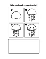 Vorschau - Arbeitsblätter - Zeichnen lernen: Meerestiere & Unterwasserwelt (Schritt für Schritt) | Kunst 1. & 2. Klasse, Vorschule - Seite 3