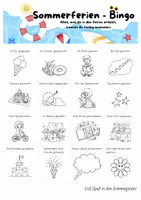 Vorschau - Arbeitsblätter - Sommerferien-Bingo - Deckblatt