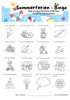 Vorschau - Arbeitsblätter - Sommerferien-Bingo - Seite 2