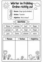 Vorschau - Arbeitsblätter - Wortarten Klasse 1, 2, 3, 4 Frühling - Seite 2