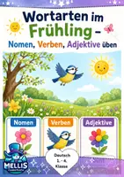 Vorschau - Arbeitsblätter - Wortarten Klasse 1, 2, 3, 4 Frühling - Deckblatt