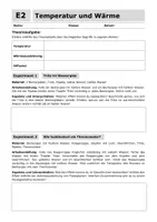 Vorschau - Arbeitsblätter - Temperatur und Wärme – Praxisbox mit Experimenten | Chemie - Seite 1