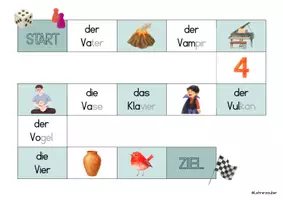 Vorschau - Spiele - Lesespiel - Bild-Wort-Zuordnung V/v 👁️ - Seite 2