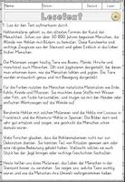 Vorschau - Arbeitsblätter - Höhlenmalerei erzählt Geschichten, Lesen und Verstehen Arbeitsblätter mit Lesetext, Fragen - Seite 2