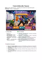 Vorschau - Unterrichtsreihen - Tanzen 9. Klasse - Reihenplanug & Prüfungsbogen - Deckblatt