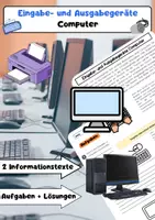 Vorschau - Arbeitsblätter - Eingabe- und Ausgabegeräte Computer - Deckblatt