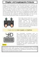 Vorschau - Arbeitsblätter - Eingabe- und Ausgabegeräte Computer - Seite 1