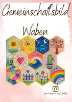 Vorschau - Mal- und Bastelvorlagen - Gemeinschaftsbild, Malvorlage Waben - Deckblatt