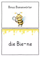 Vorschau - Aufgabenkarten - Wortsammlung, Abschreibkartei Sachunterricht Die Biene - Seite 1