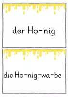 Vorschau - Aufgabenkarten - Wortsammlung, Abschreibkartei Sachunterricht Die Biene - Seite 3