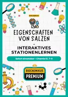 Vorschau - Stationenlernen - Eigenschaften von Salzen - Interaktives Stationenlernen mit Teilchenebene, Präsentation & Lösungen | Chemie Sek I - Deckblatt