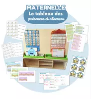 Aperçu - Affichage - Tableau des présences et absences - Maternelle PS MS GS - Page de couverture