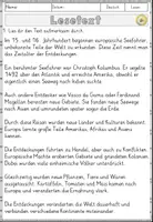Vorschau - Arbeitsblätter - Entdeckungen und neue Länder, Lesen und Verstehen Arbeitsblätter mit Lesetext, Fragen - Seite 2