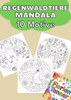 Vorschau - Mal- und Bastelvorlagen - Regenwaldtiere Mandala | 10 Motive - Deckblatt