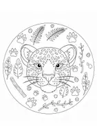 Vorschau - Mal- und Bastelvorlagen - Regenwaldtiere Mandala | 10 Motive - Seite 3